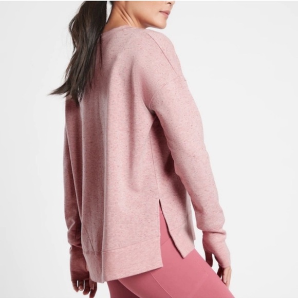 ATHLETA Balance Pullover Size M, speckled pink - Picture 3 of 10